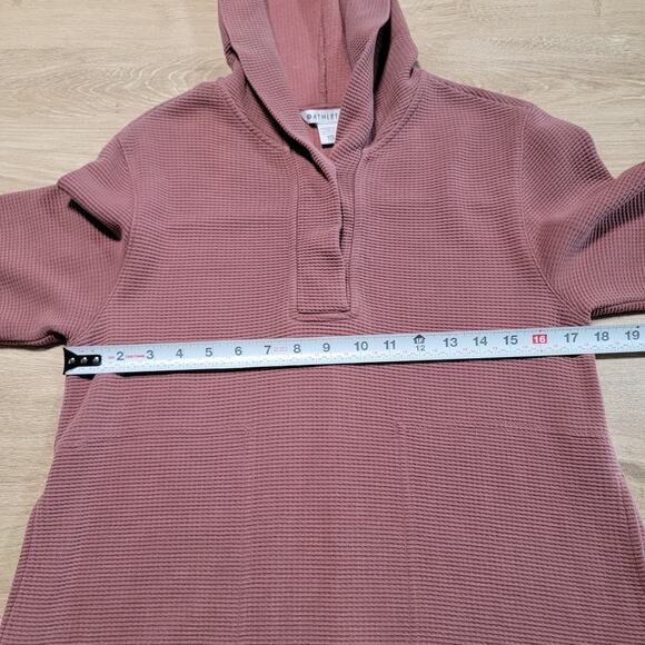 Athleta Size XXS Coaster Luxe Waffle Hoodie Sweatshirt in Tawny Rose Oversized - Picture 11 of 11